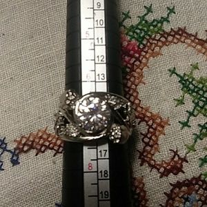 925 stamped sterling silver engagement ring.